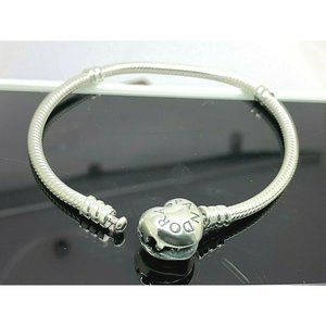 PANDORA Women's Bracelet Heart .925 Sterling Silver 7.5'' Authentic 590719-19